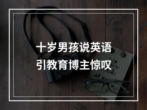 十岁男孩说英语引教育博主惊叹