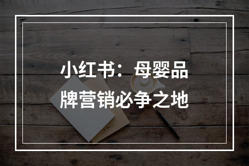 小红书：母婴品牌营销必争之地