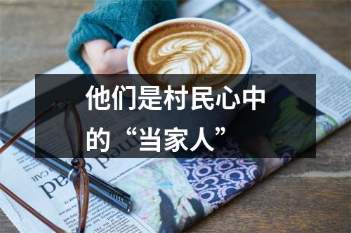 他们是村民心中的“当家人”