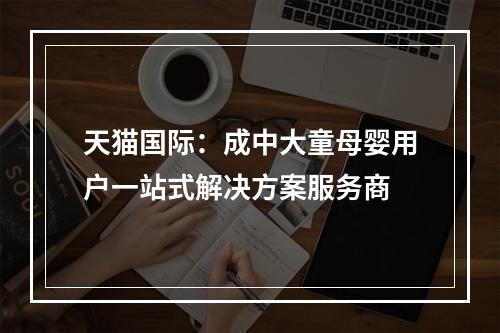 天猫国际：成中大童母婴用户一站式解决方案服务商