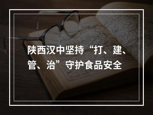 陕西汉中坚持“打、建、管、治”守护食品安全