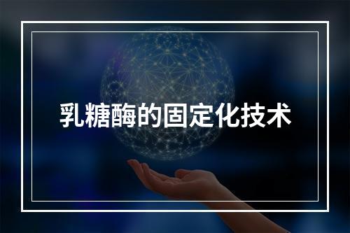 乳糖酶的固定化技术