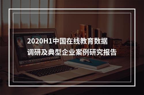 2020H1中国在线教育数据调研及典型企业案例研究报告