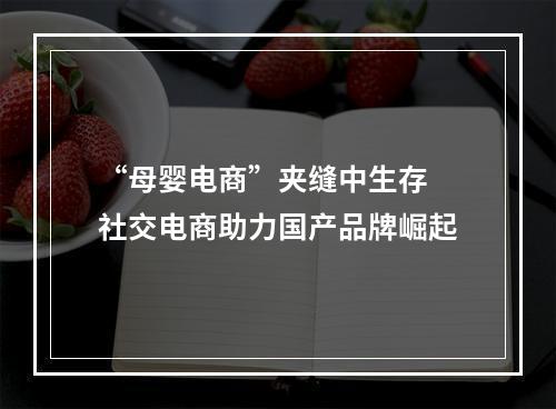 “母婴电商”夹缝中生存 社交电商助力国产品牌崛起