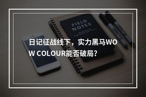 日记征战线下，实力黑马WOW COLOUR能否破局？