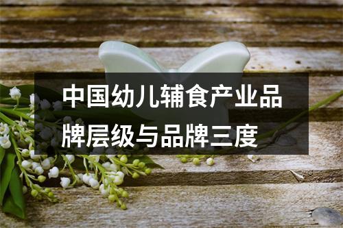 中国幼儿辅食产业品牌层级与品牌三度