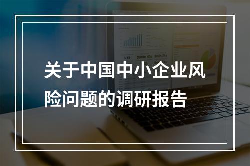 关于中国中小企业风险问题的调研报告