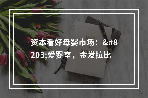 资本看好母婴市场：​爱婴室，金发拉比