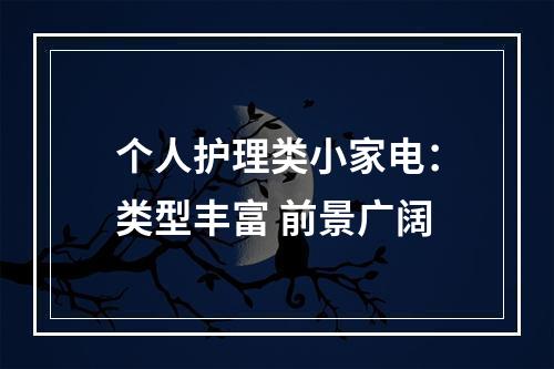 个人护理类小家电：类型丰富 前景广阔
