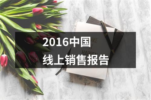 2016中国线上销售报告