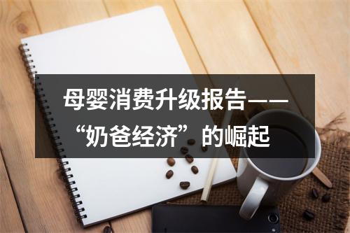 母婴消费升级报告——“奶爸经济”的崛起