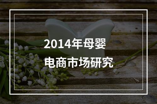 2014年母婴电商市场研究