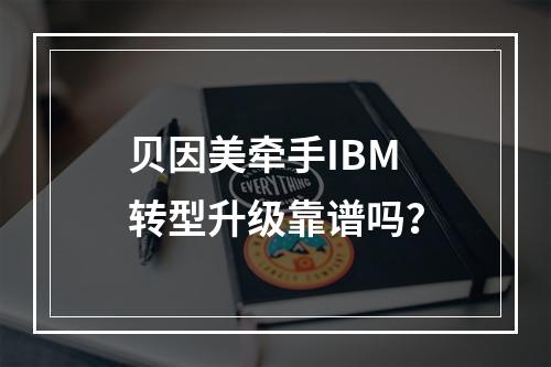 贝因美牵手IBM 转型升级靠谱吗？