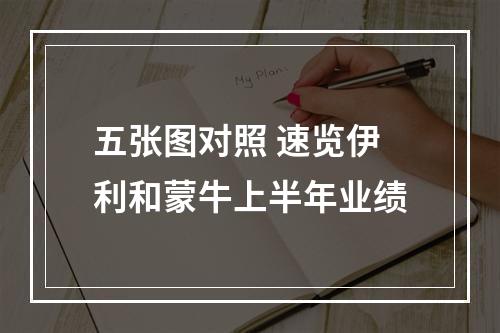 五张图对照 速览伊利和蒙牛上半年业绩