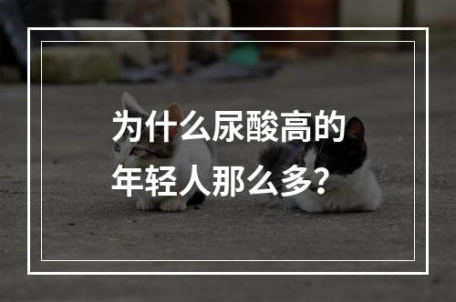 为什么尿酸高的年轻人那么多？