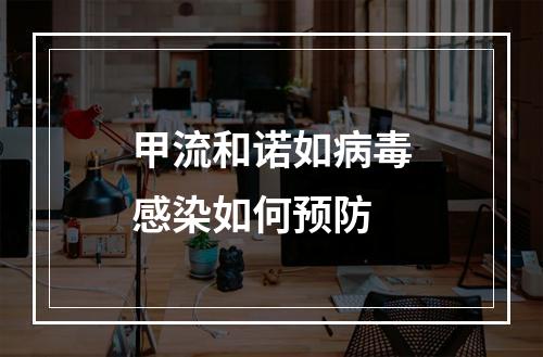 甲流和诺如病毒感染如何预防