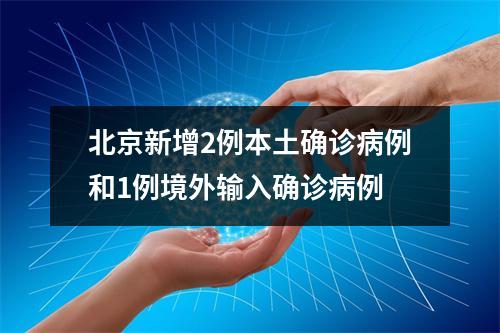 北京新增2例本土确诊病例和1例境外输入确诊病例