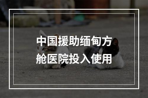 中国援助缅甸方舱医院投入使用