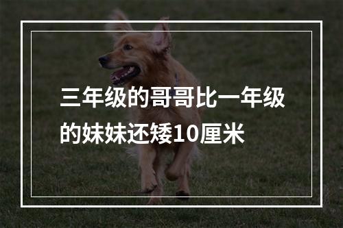 三年级的哥哥比一年级的妹妹还矮10厘米