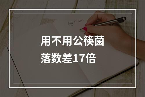 用不用公筷菌落数差17倍