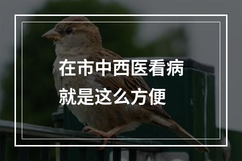 在市中西医看病就是这么方便