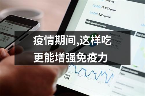 疫情期间,这样吃更能增强免疫力