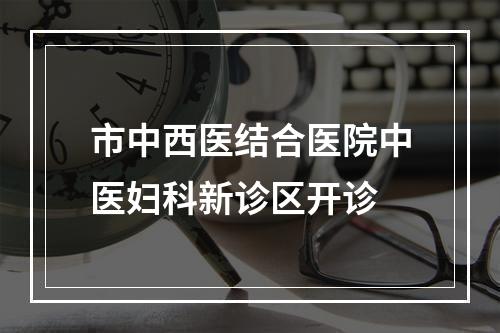 市中西医结合医院中医妇科新诊区开诊