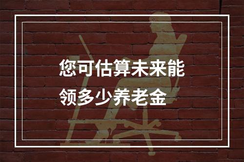 您可估算未来能领多少养老金