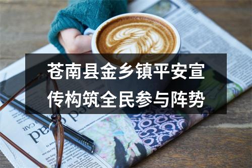 苍南县金乡镇平安宣传构筑全民参与阵势