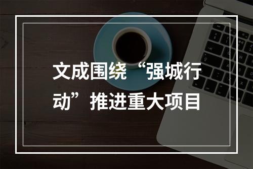文成围绕“强城行动”推进重大项目