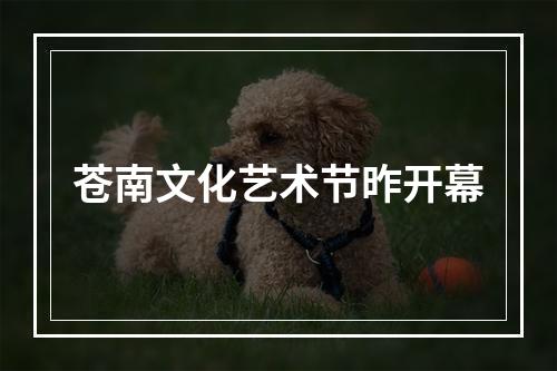 苍南文化艺术节昨开幕