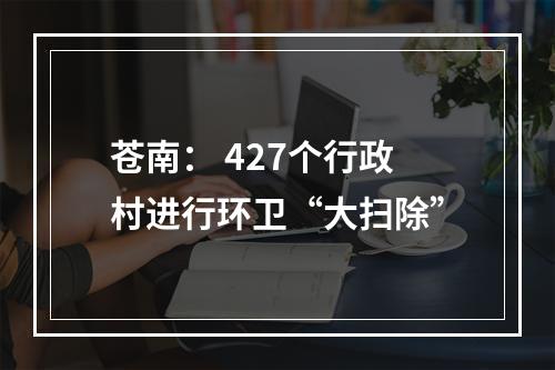 苍南： 427个行政村进行环卫“大扫除”