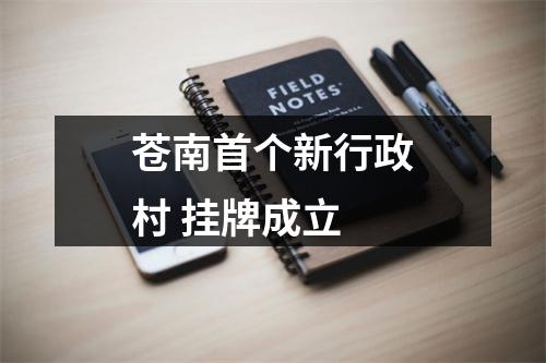 苍南首个新行政村 挂牌成立