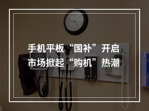 手机平板“国补”开启 市场掀起“购机”热潮