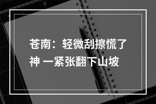 苍南：轻微刮擦慌了神 一紧张翻下山坡