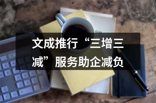 文成推行“三增三减”服务助企减负