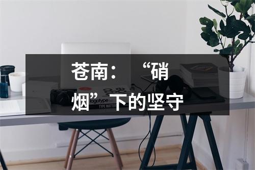 苍南： “硝烟”下的坚守