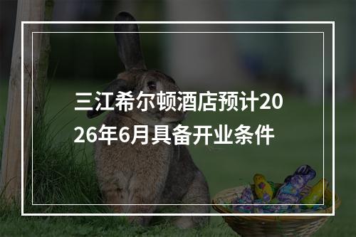 三江希尔顿酒店预计2026年6月具备开业条件