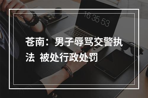 苍南：男子辱骂交警执法  被处行政处罚