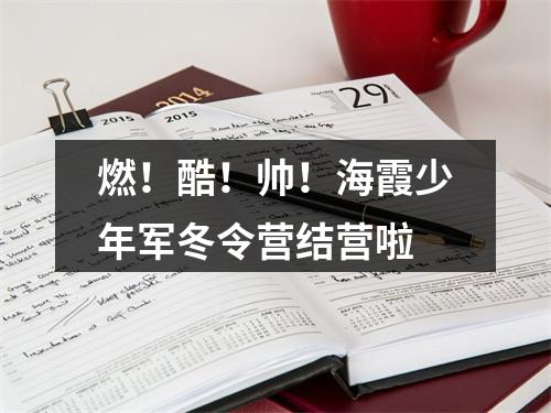 燃！酷！帅！海霞少年军冬令营结营啦