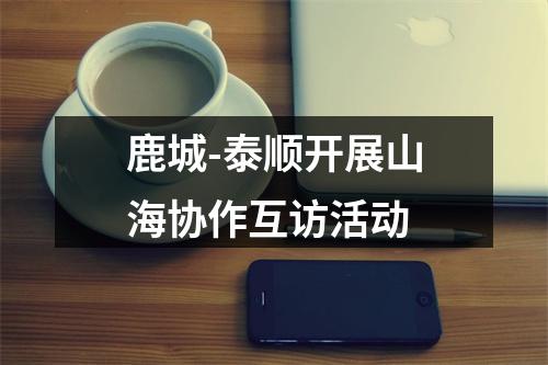 鹿城-泰顺开展山海协作互访活动