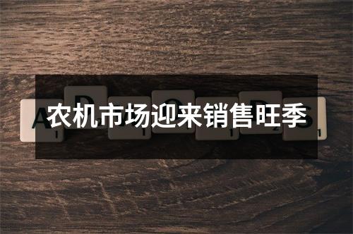 农机市场迎来销售旺季