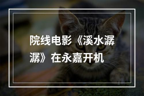 院线电影《溪水潺潺》在永嘉开机