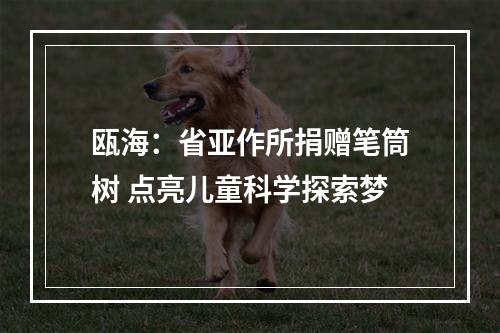 瓯海：省亚作所捐赠笔筒树 点亮儿童科学探索梦
