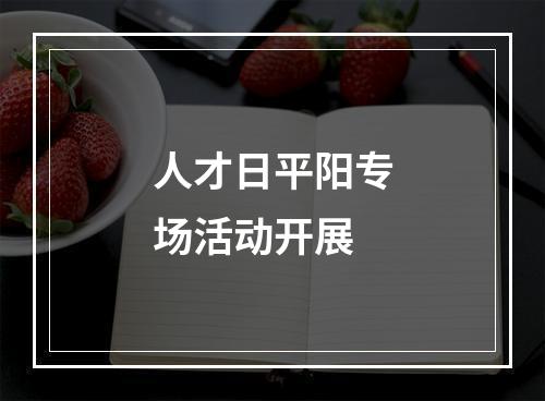 人才日平阳专场活动开展