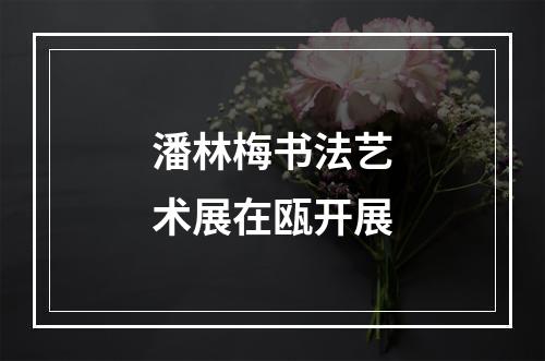 潘林梅书法艺术展在瓯开展