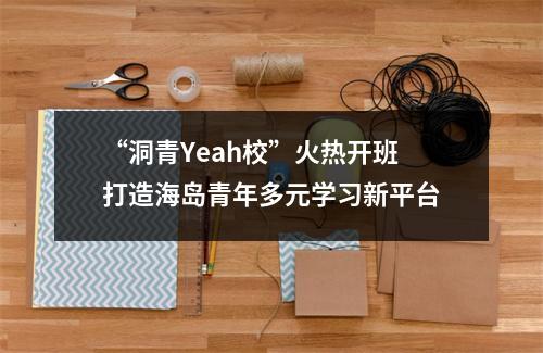 “洞青Yeah校”火热开班 打造海岛青年多元学习新平台