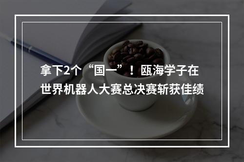 拿下2个“国一”！瓯海学子在世界机器人大赛总决赛斩获佳绩