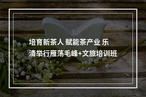 培育新茶人 赋能茶产业 乐清举行雁荡毛峰+文旅培训班