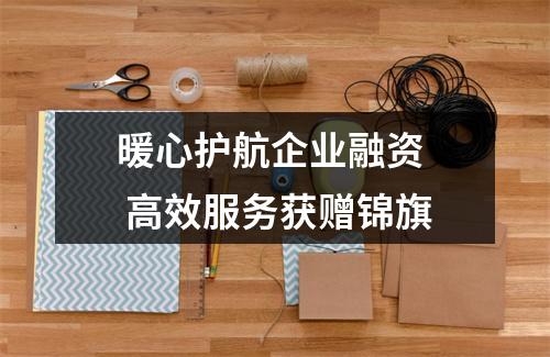 暖心护航企业融资  高效服务获赠锦旗